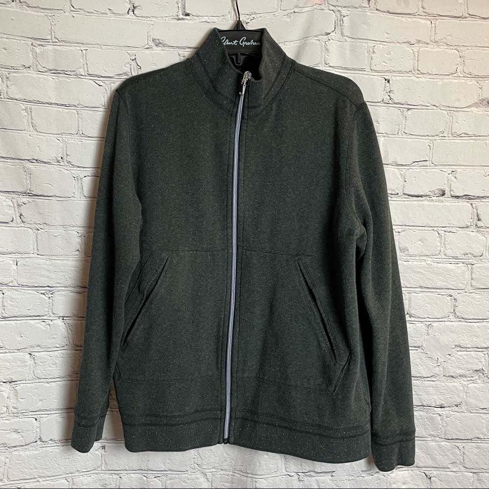 Robert Graham Double Sided Zip Grey Sweater Size M/L